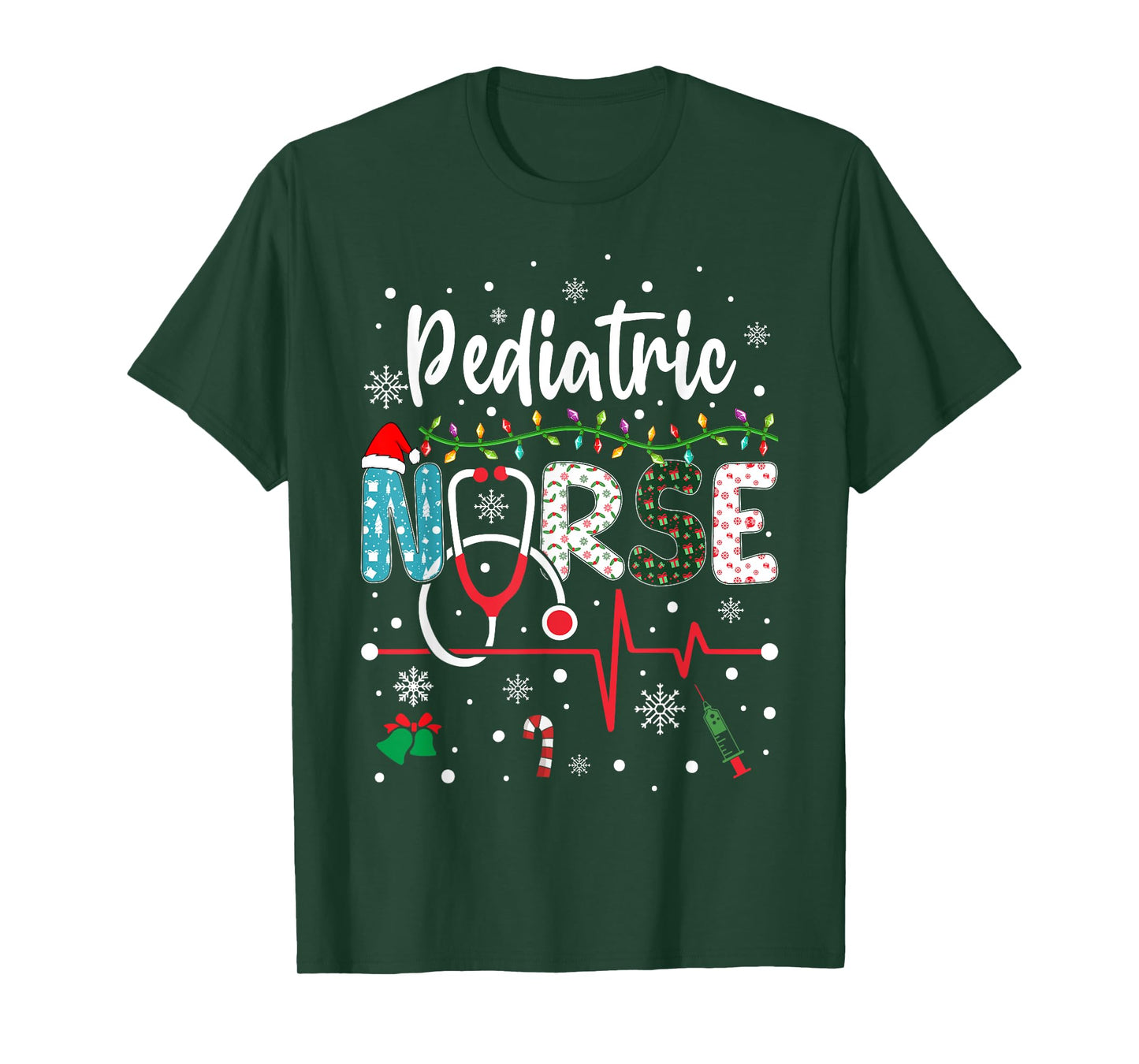 Merry Christmas Nurse Pediatric Nurse Christmas T-Shirt