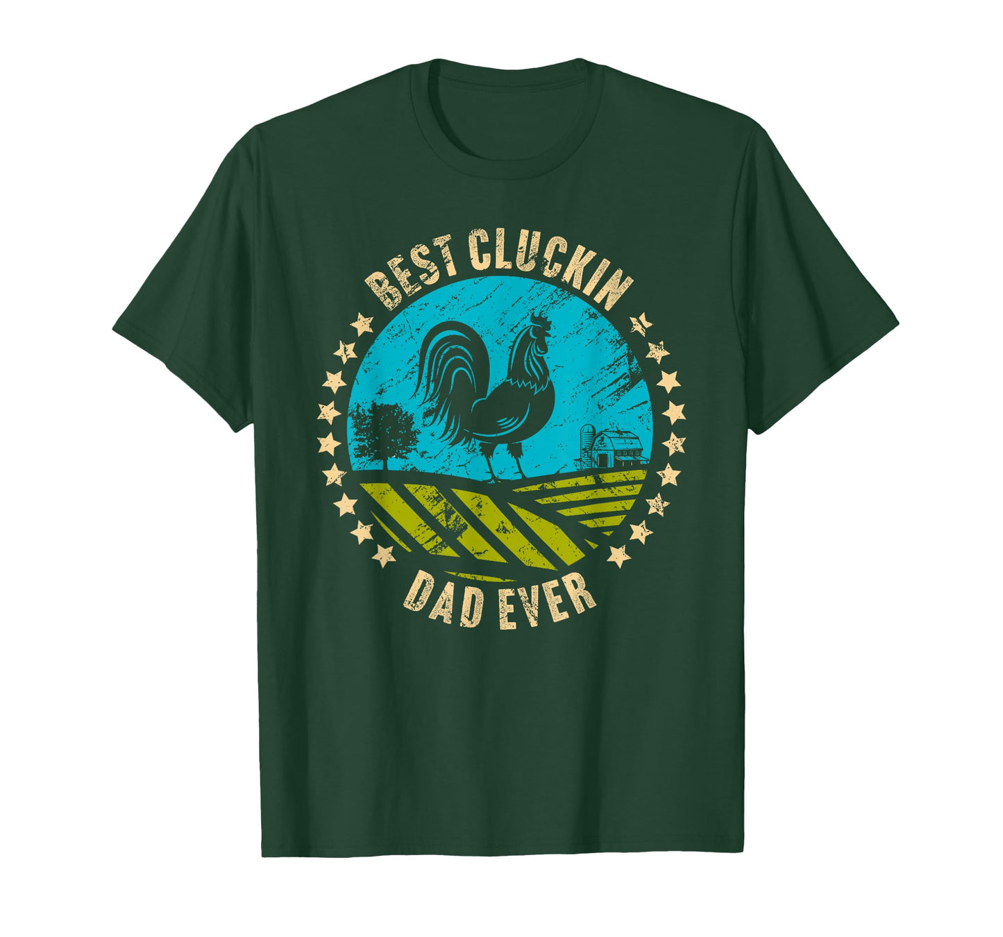 Chicken Farmer Farm Rooster for Dad Father Grandpa Papa T-Shirt
