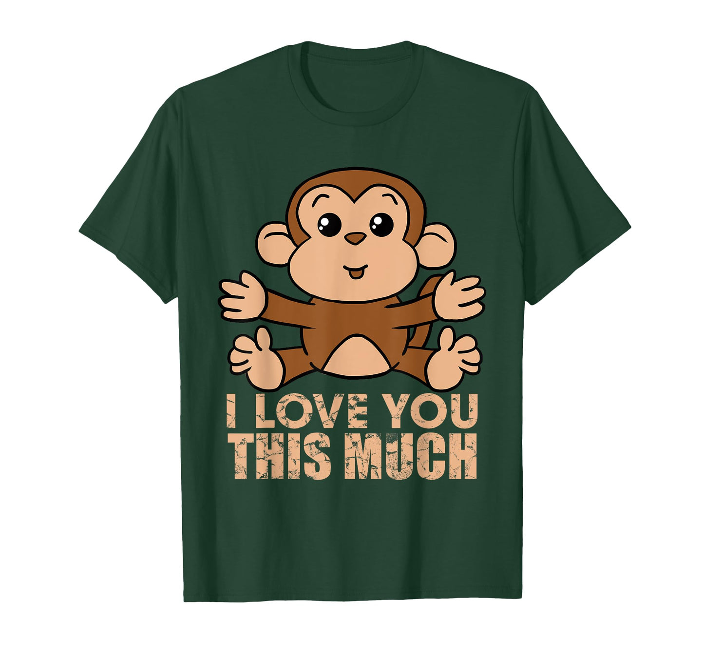 Monkey I Love You This Much Valentine's Day Gift T-Shirt T-Shirt