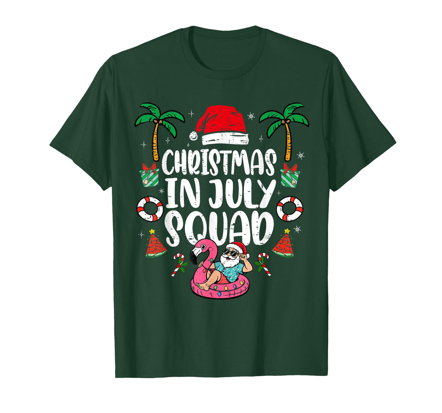 Christmas In July Squad Funny Summer Vacation Men Women Kids T-Shirt