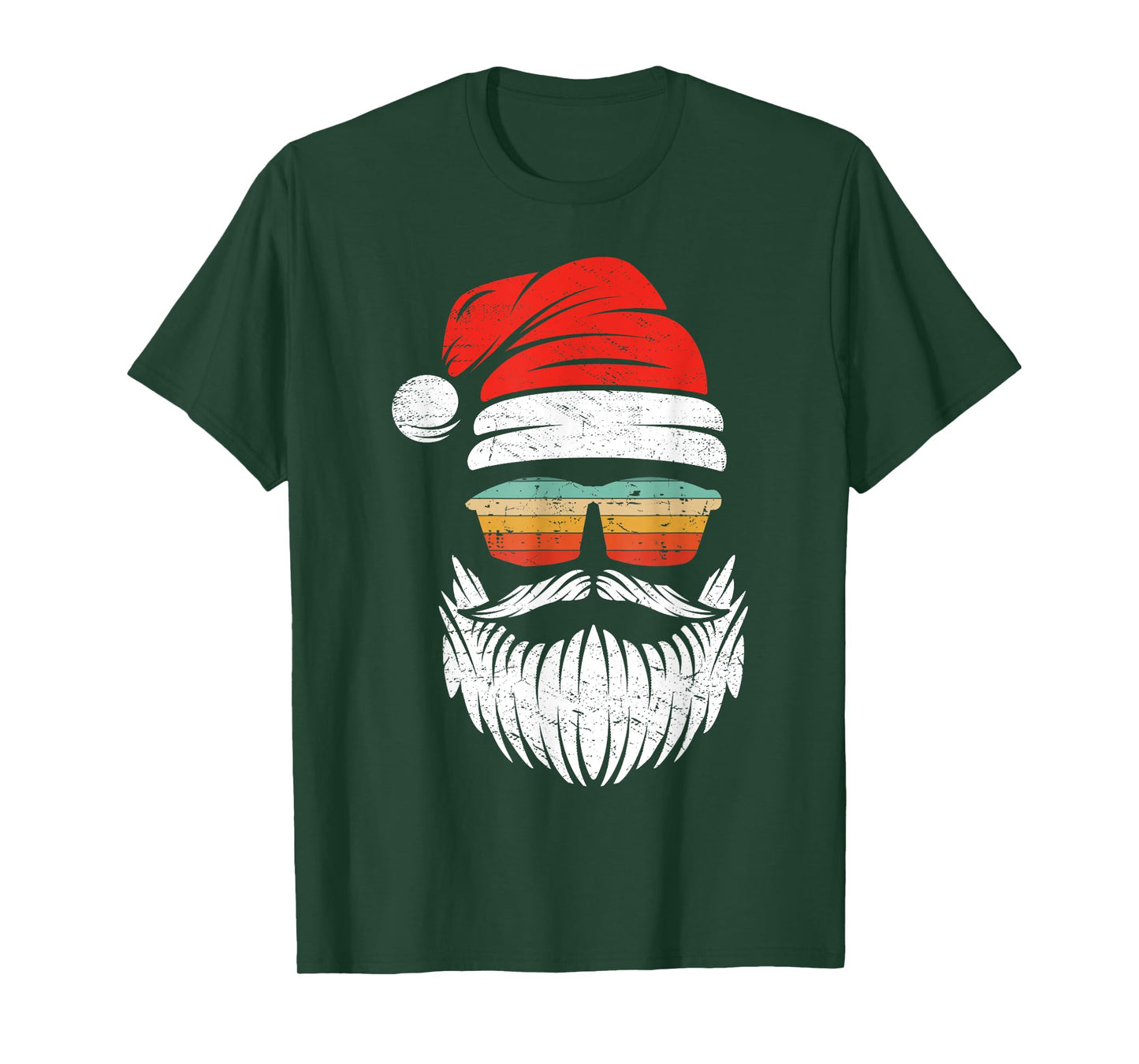 Santa Face Retro Sunglasses Christmas Xmas Men Women Kids T-Shirt
