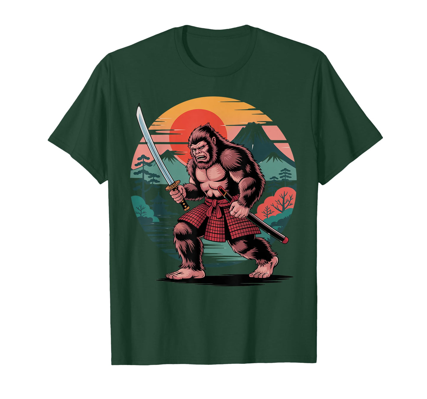 Retro Samurai Bigfoot Japanese for Men T-Shirt