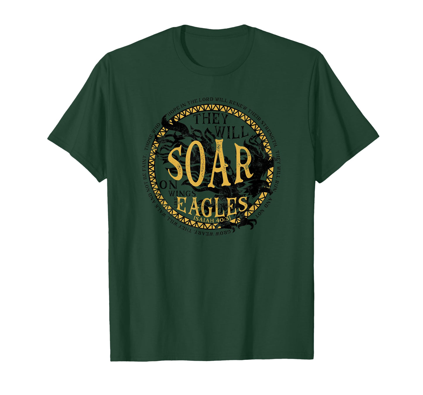 Soar on Wings Like Eagles Isaiah 40:31 Men's Christian T-Shirt