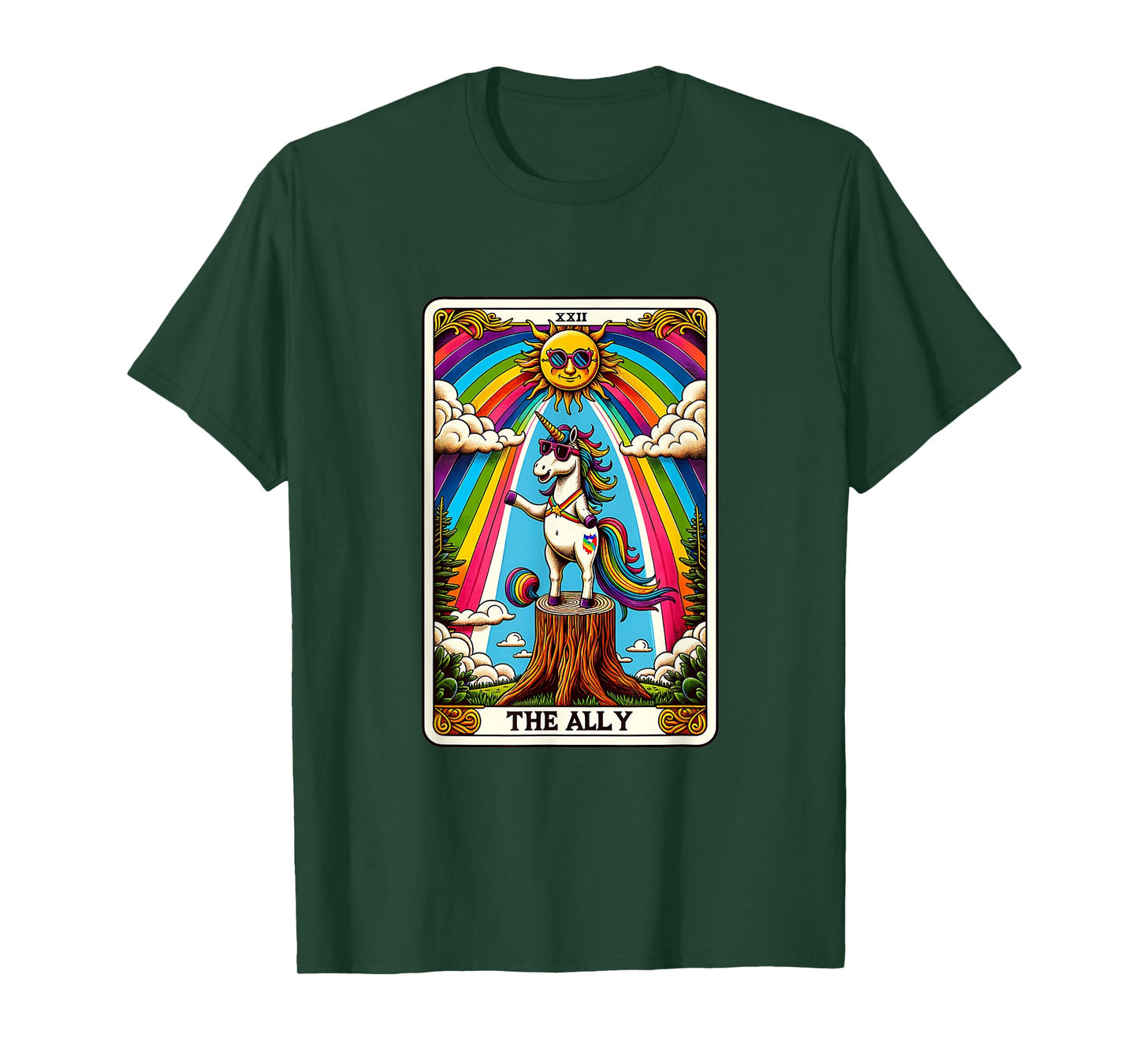 Ally Unicorn Pride Tarot Card LGBTQ Pride Gay, Funny LGBTQ T-Shirt