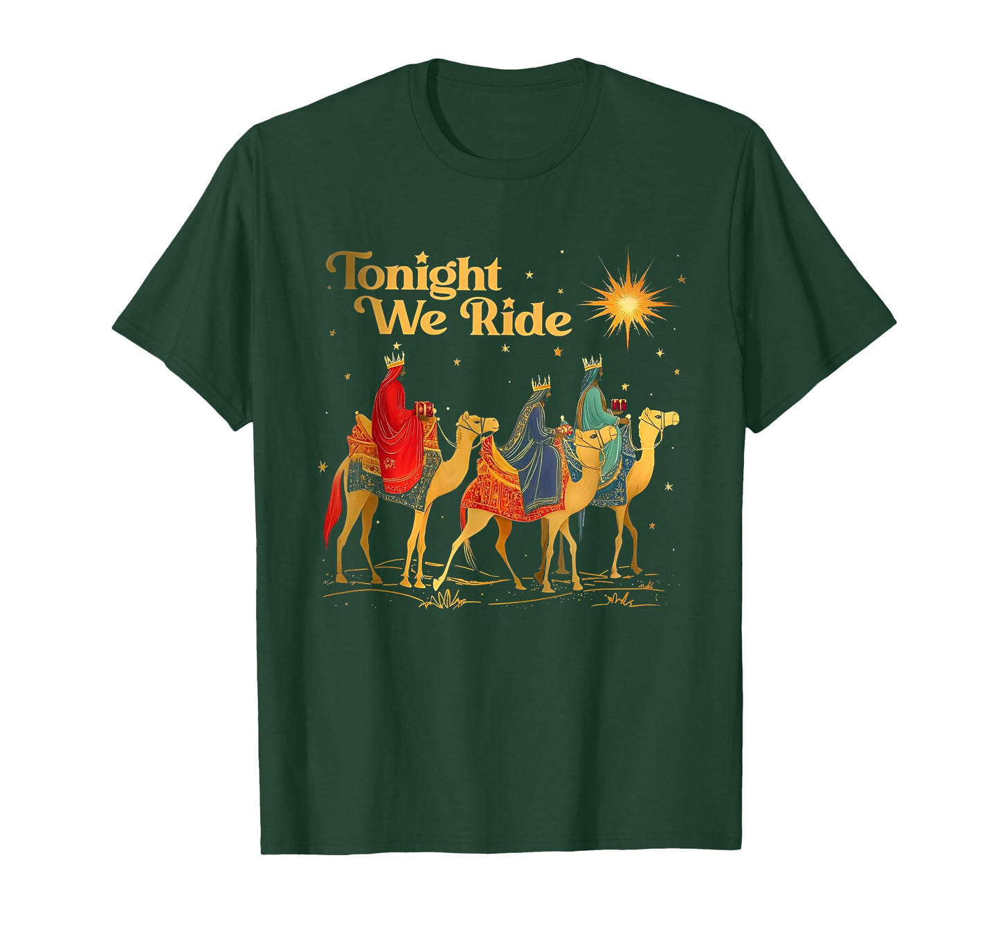 Tonight We Christmas Ride Men With Camel Ride Christian T-Shirt
