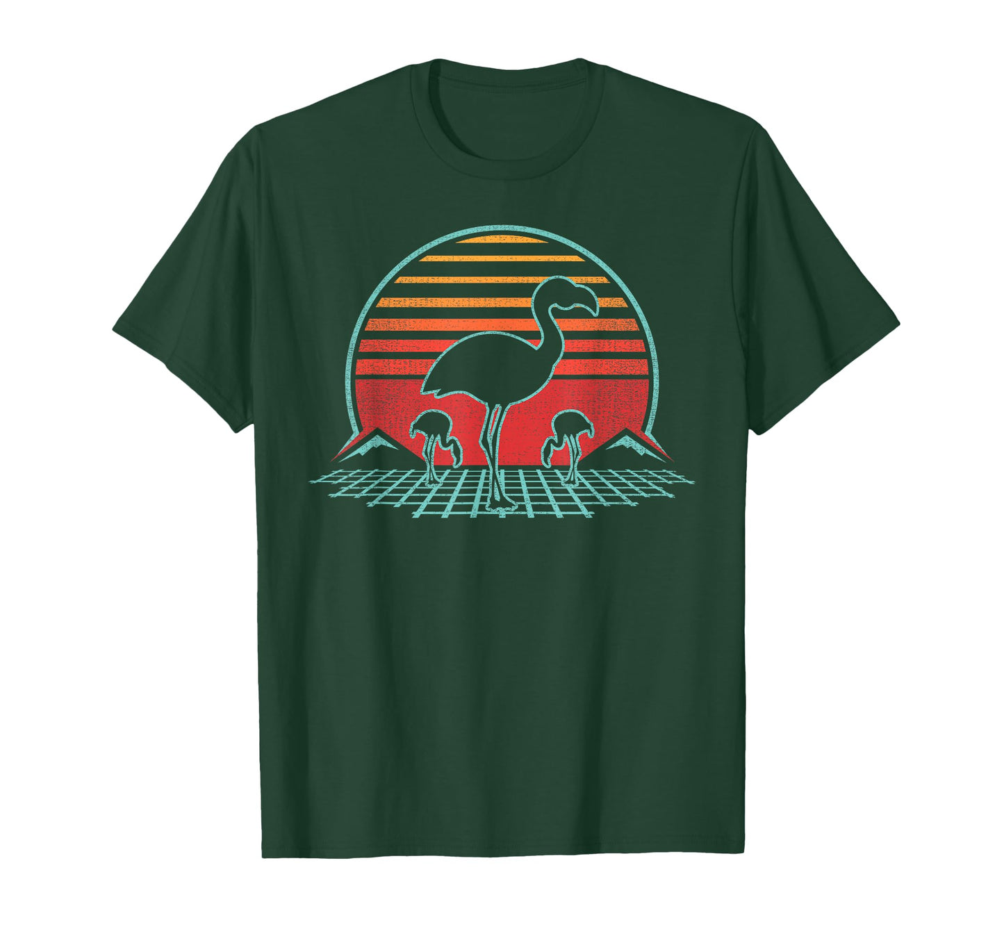 Flamingo Lover Bird Animal Retro Vintage 80s Style T-Shirt