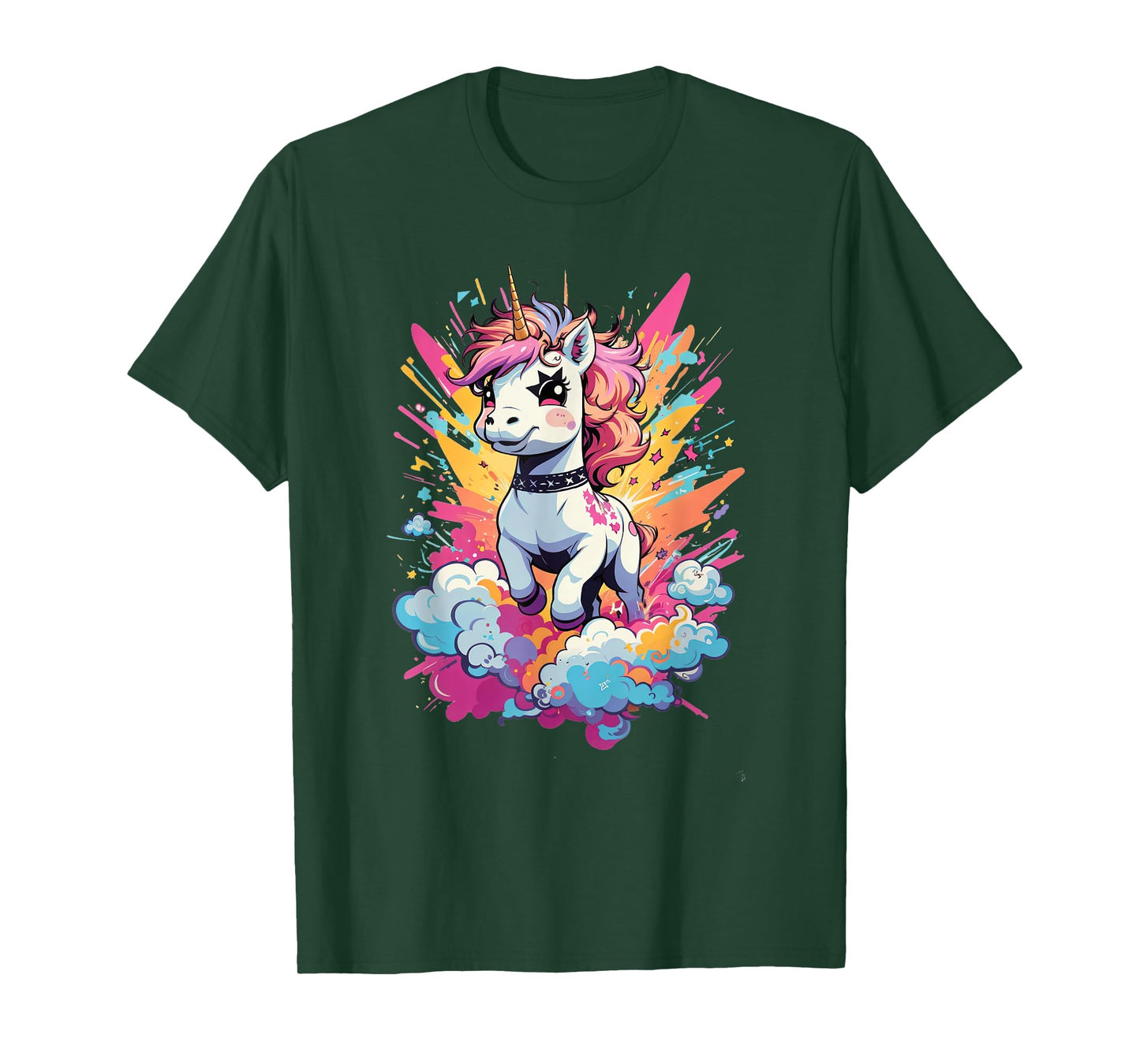 Punk Rock Unicorn - Tattooed Rhythms & Mythical Vibes Music T-Shirt