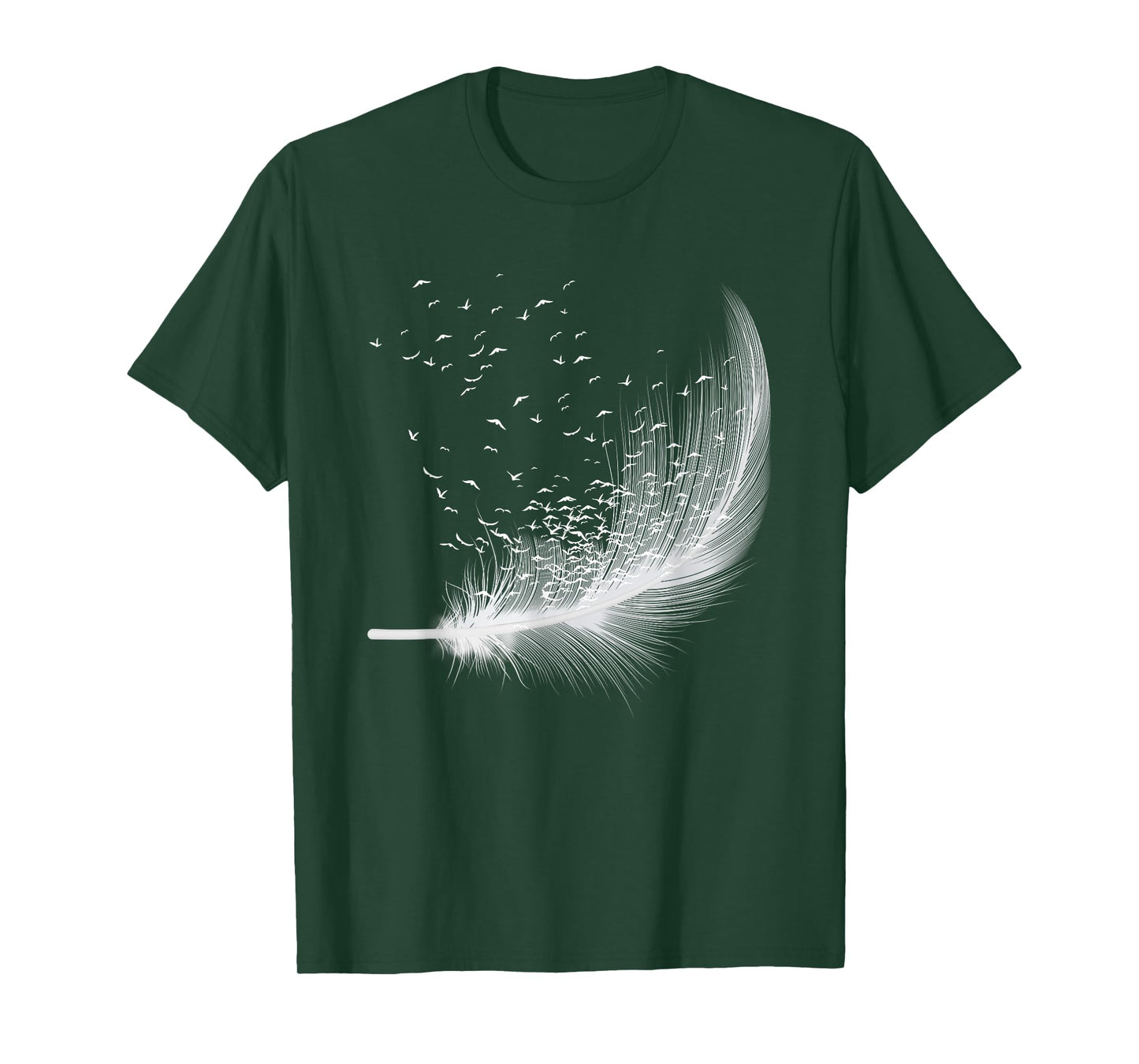 Bird Feather Silhouette Image Birdwatcher Birdwatching Lover T-Shirt