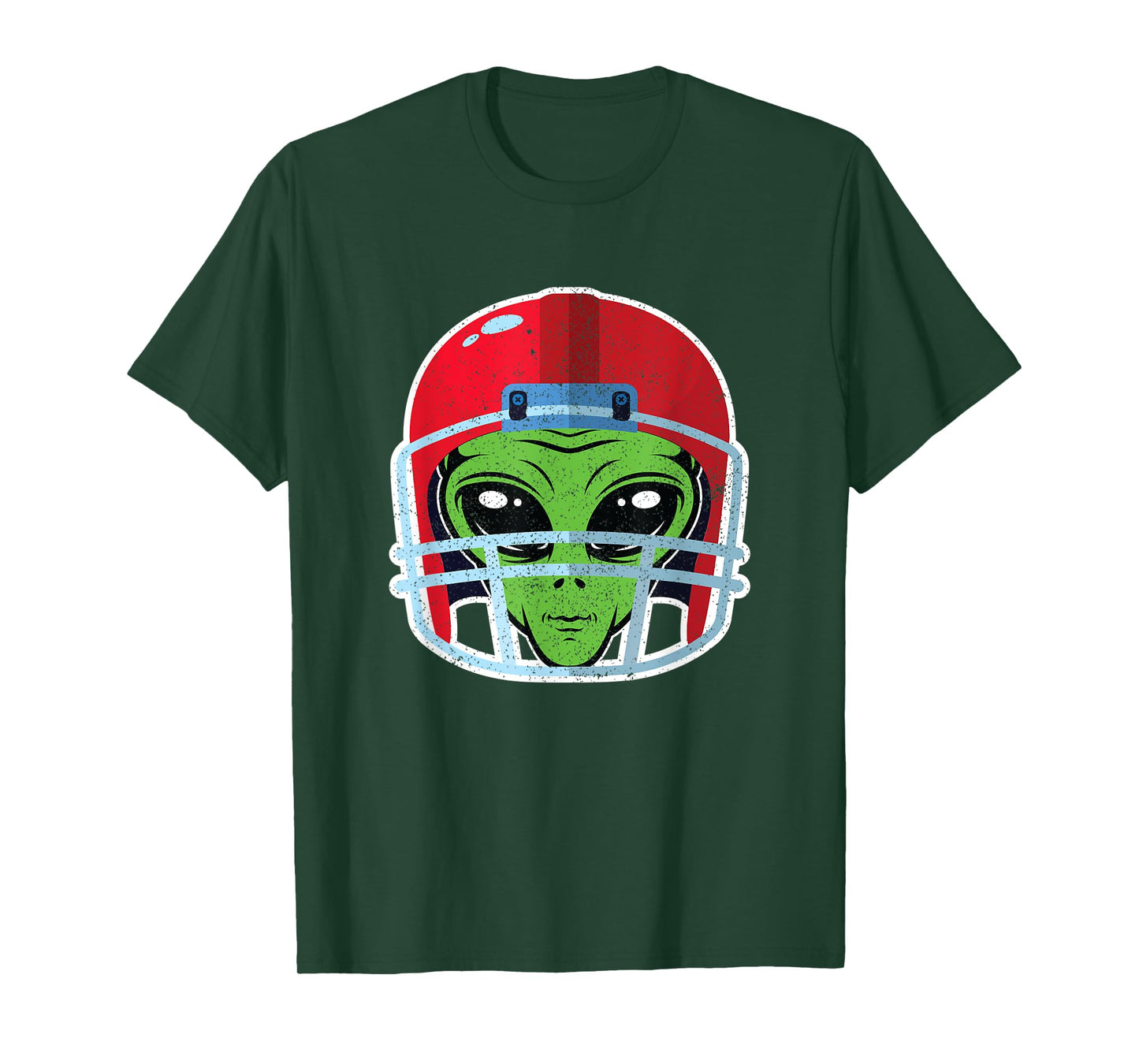 Alien Football Helmet Halloween Gift for Outer Space Lover T-Shirt