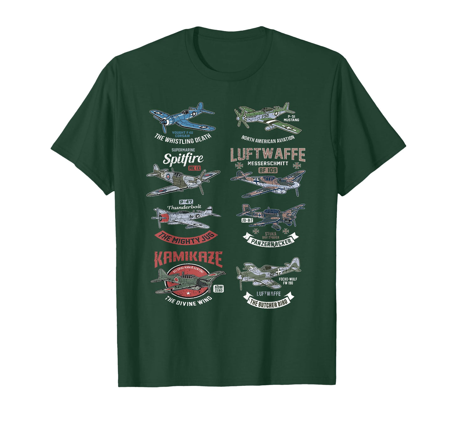 WW2 Planes Warbirds Warplanes F4U Corsair P-47 Thunderbolt T-Shirt