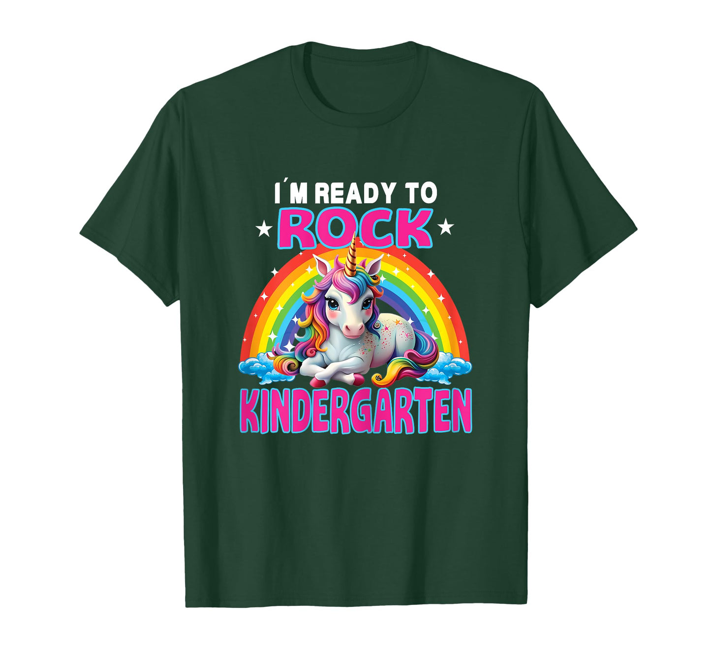 Rock Kindergarten Back To School gift girls Dabbing Unicorn T-Shirt