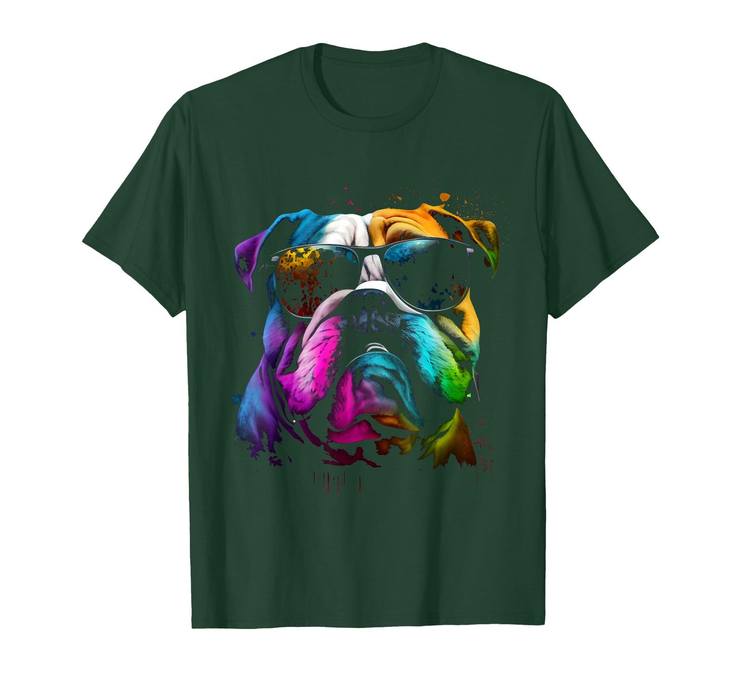 English bulldog sunglasses pet lover dog T-Shirt
