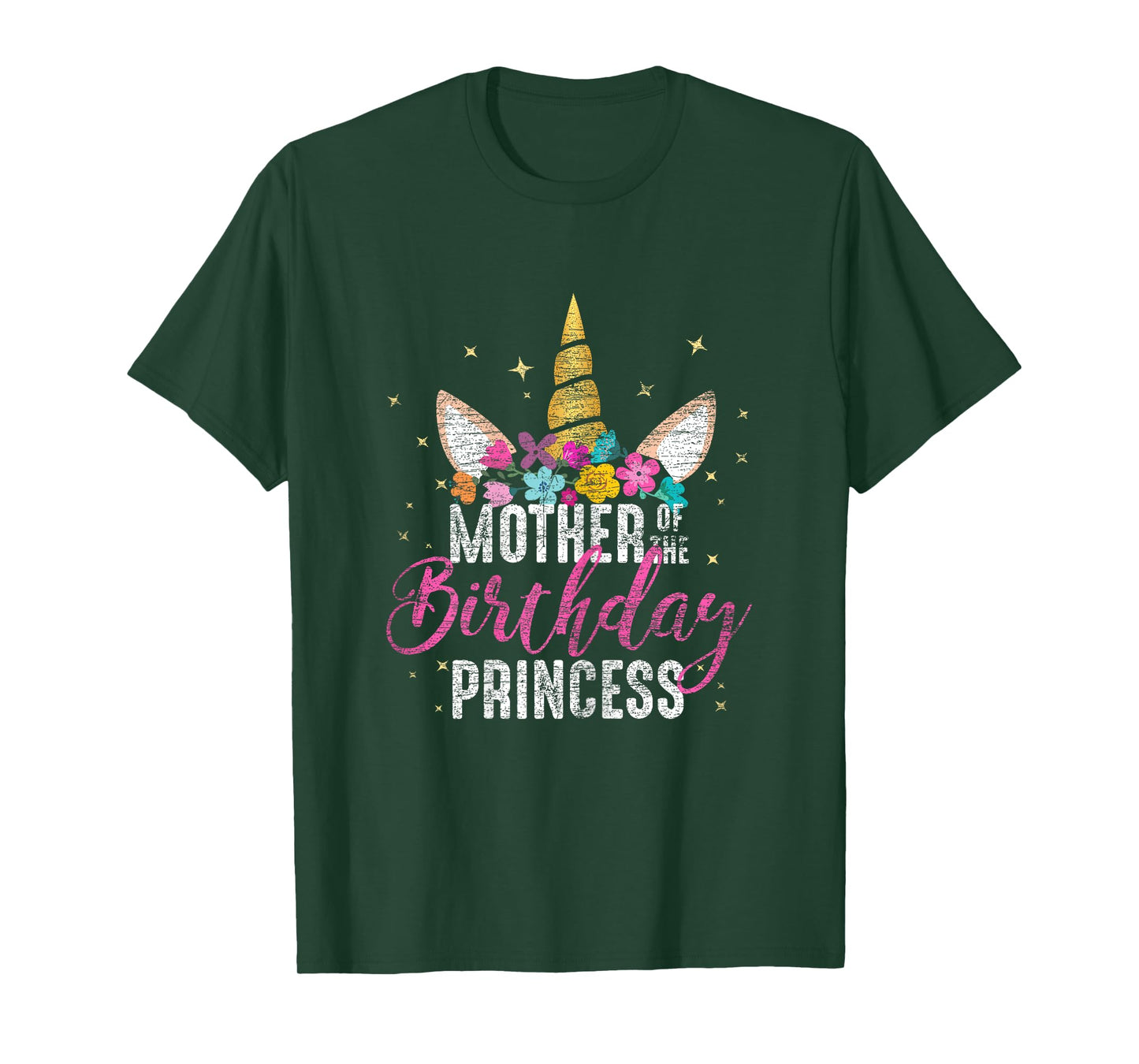 Mother Of The Birthday Princess Mommy Gifts Unicorn Birthday T-Shirt