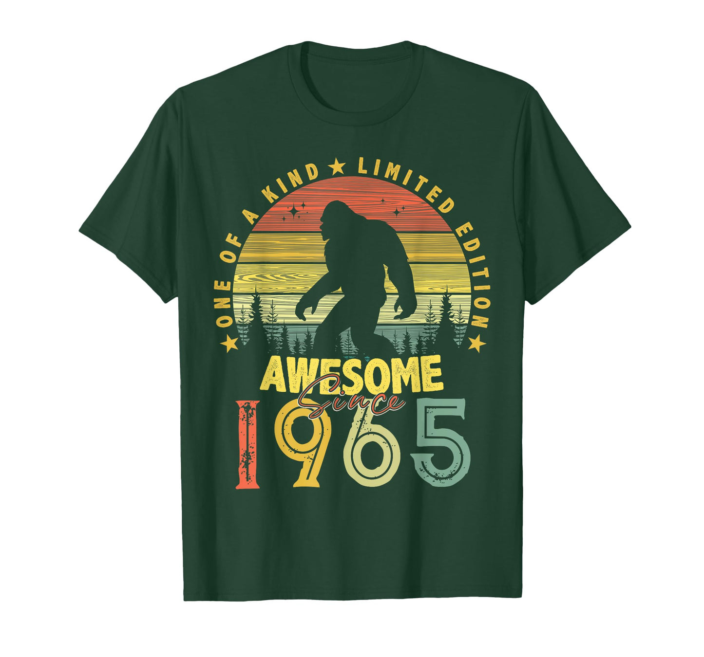 Awesome Since 1965 59th Birthday Gifts Bigfoot Born in 1965 T-Shirt