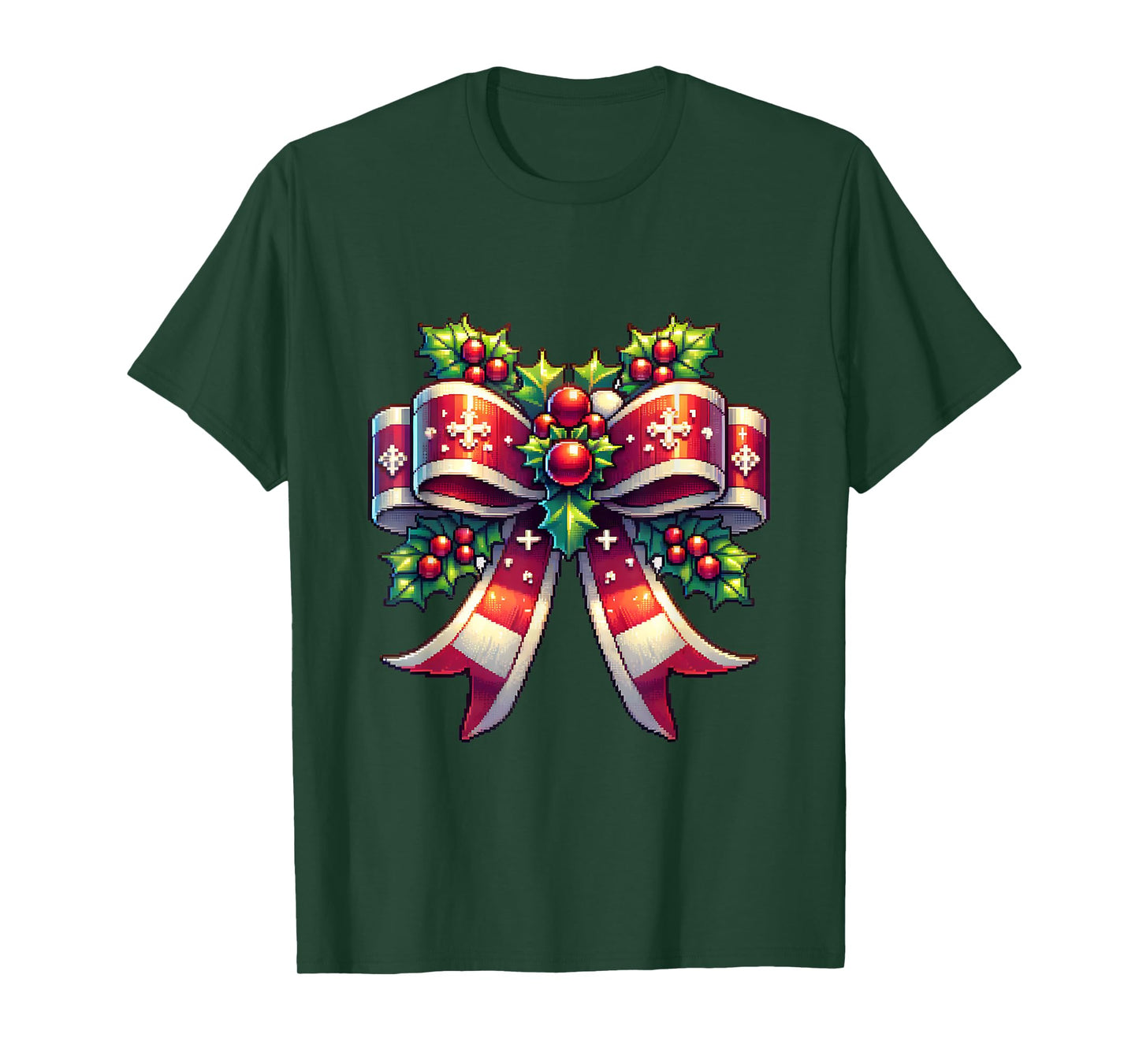 Christmas Coquette Bow Ribbon Men Women Xmas Season T-Shirt