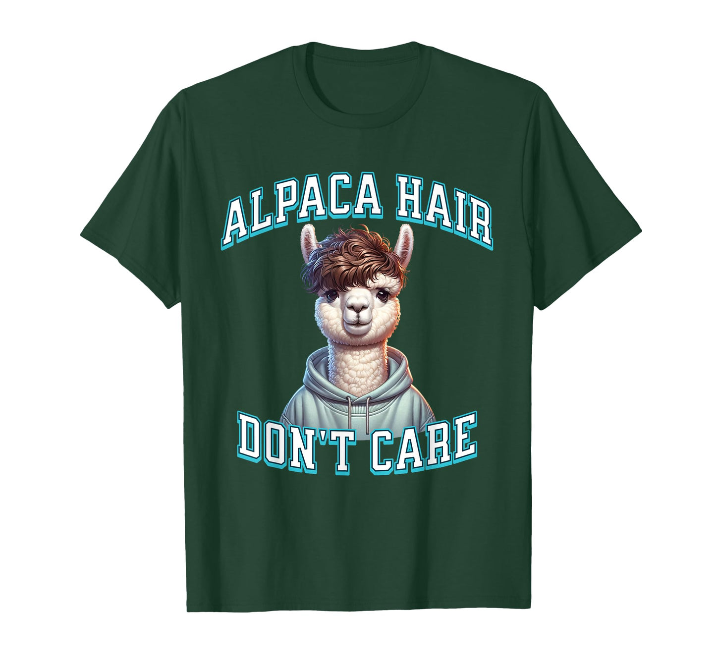 Alpaca Hair Gen Z Trendy Broccoli Haircut Perm Funny Meme T-Shirt
