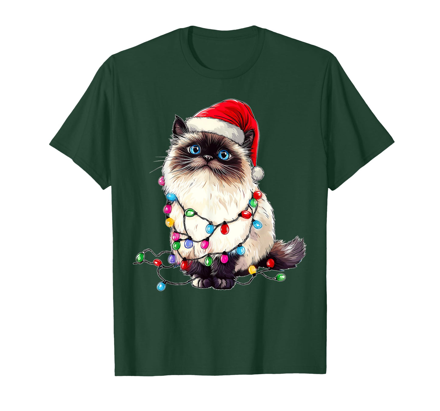 Himalayan Cat Christmas Hat Xmas T-Shirt