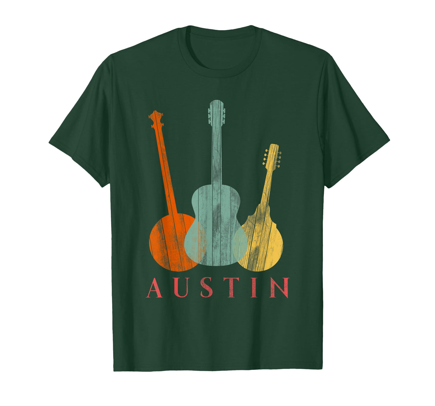 Austin Texas - Distressed Music T-Shirt