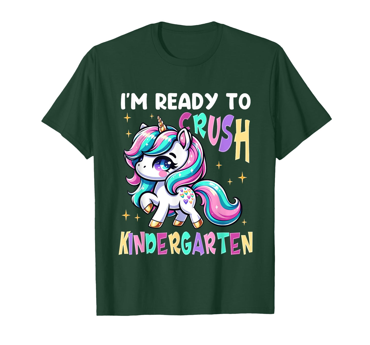 I'm Ready To Crush Kindergarten Unicorn Kinder Girls Kids T-Shirt