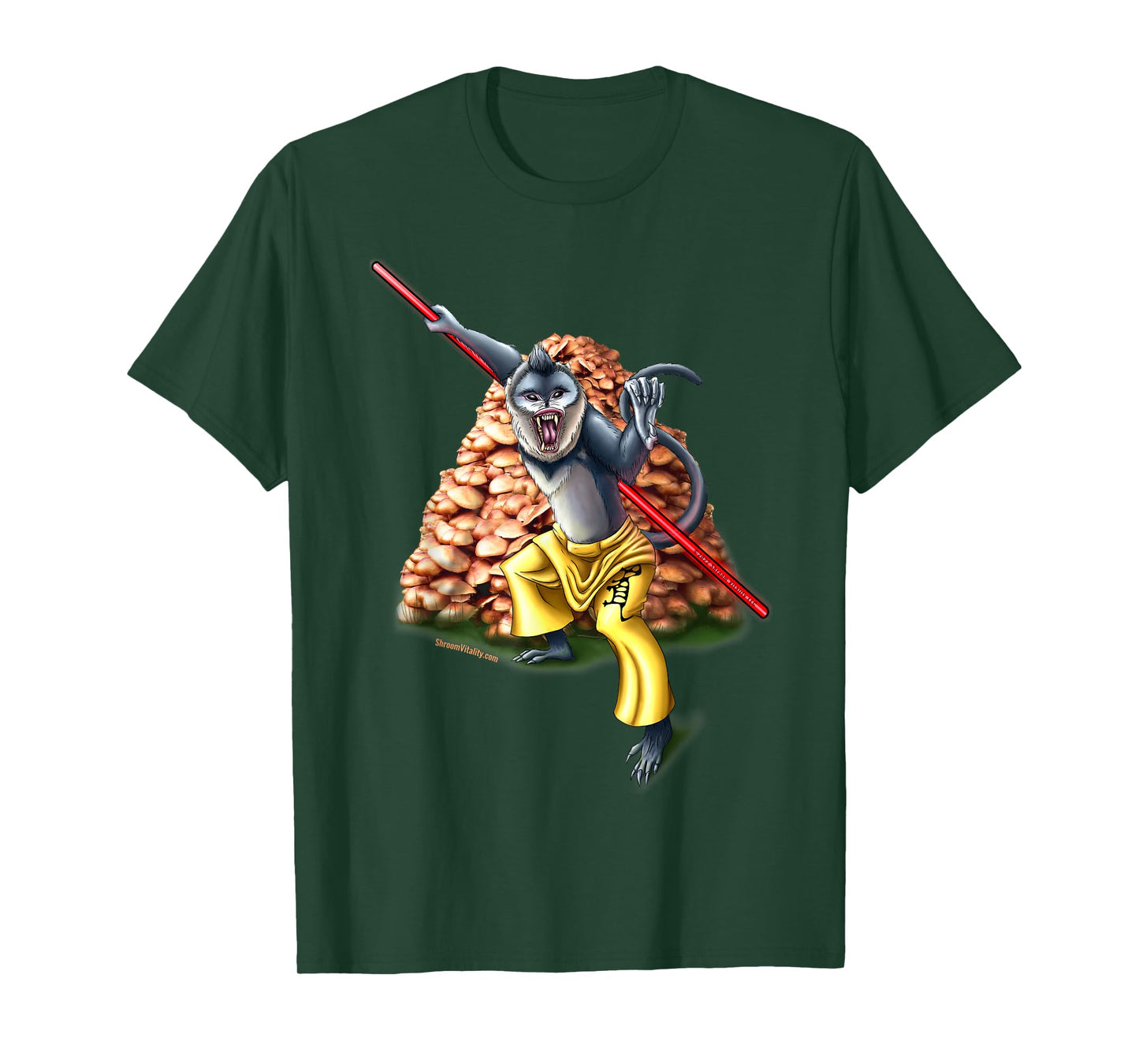 Yunnan Snob Nosed Monkey protecting his mushrooms Fungivore T-Shirt