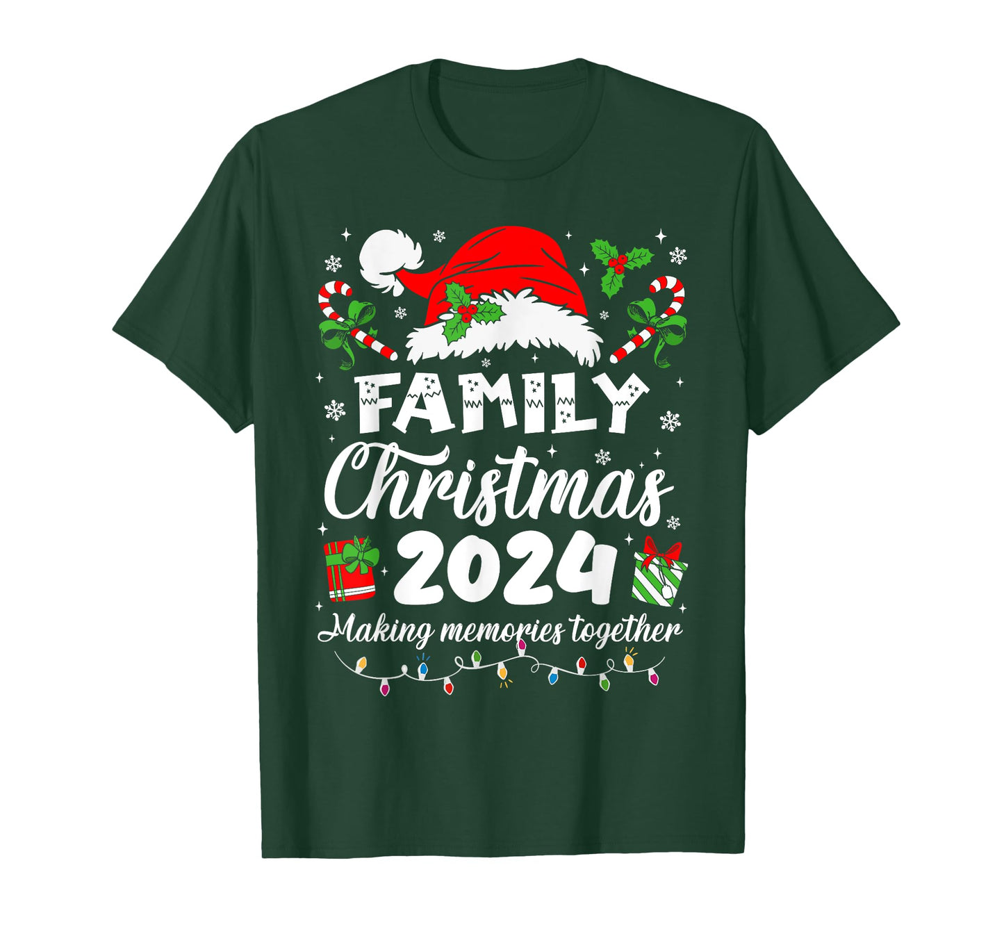 Family Christmas 2024 Matching Squad Santa Elf Pajama Xmas T-Shirt