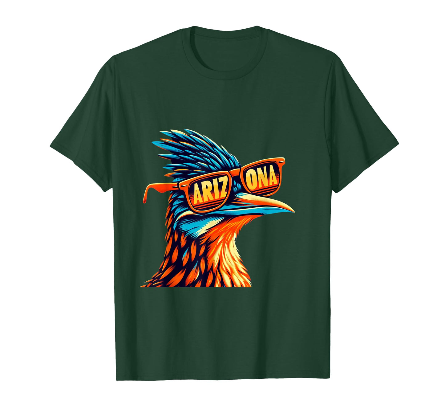 Arizona Roadrunner in Retro Sunglasses Southwest Desert Bird T-Shirt