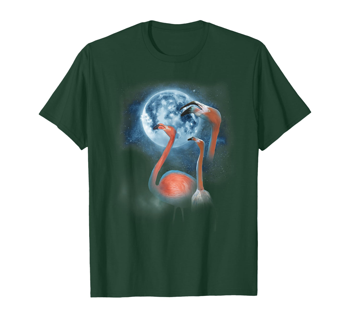 Funny Flamingo Shirt - Howling at the Moon Funny Flamingo T-Shirt