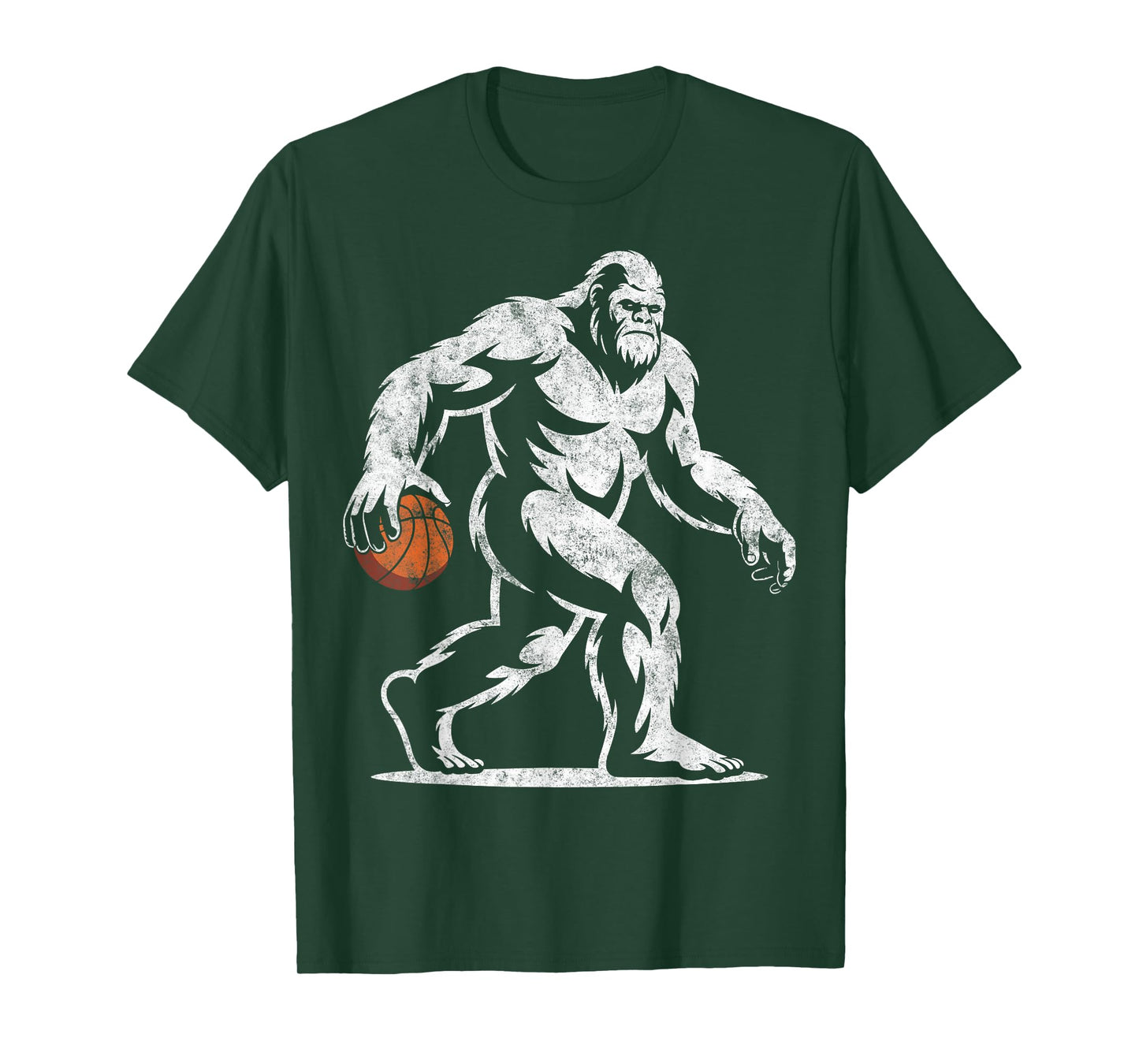 Sasquatch Bigfoot Basketball Ball Player Slam Dunk Hoops Tee T-Shirt
