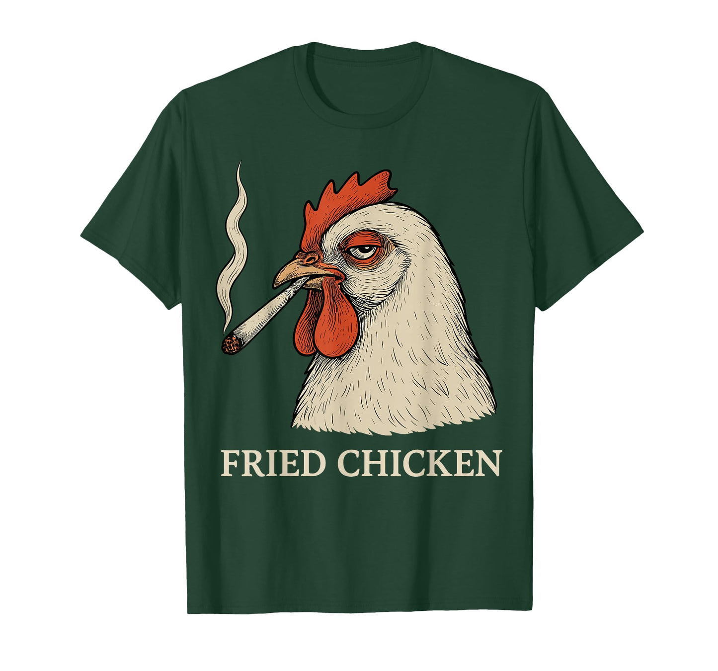 Fried Chicken Smoking Joint Funny Weed Lover Cannabis 420 T-Shirt