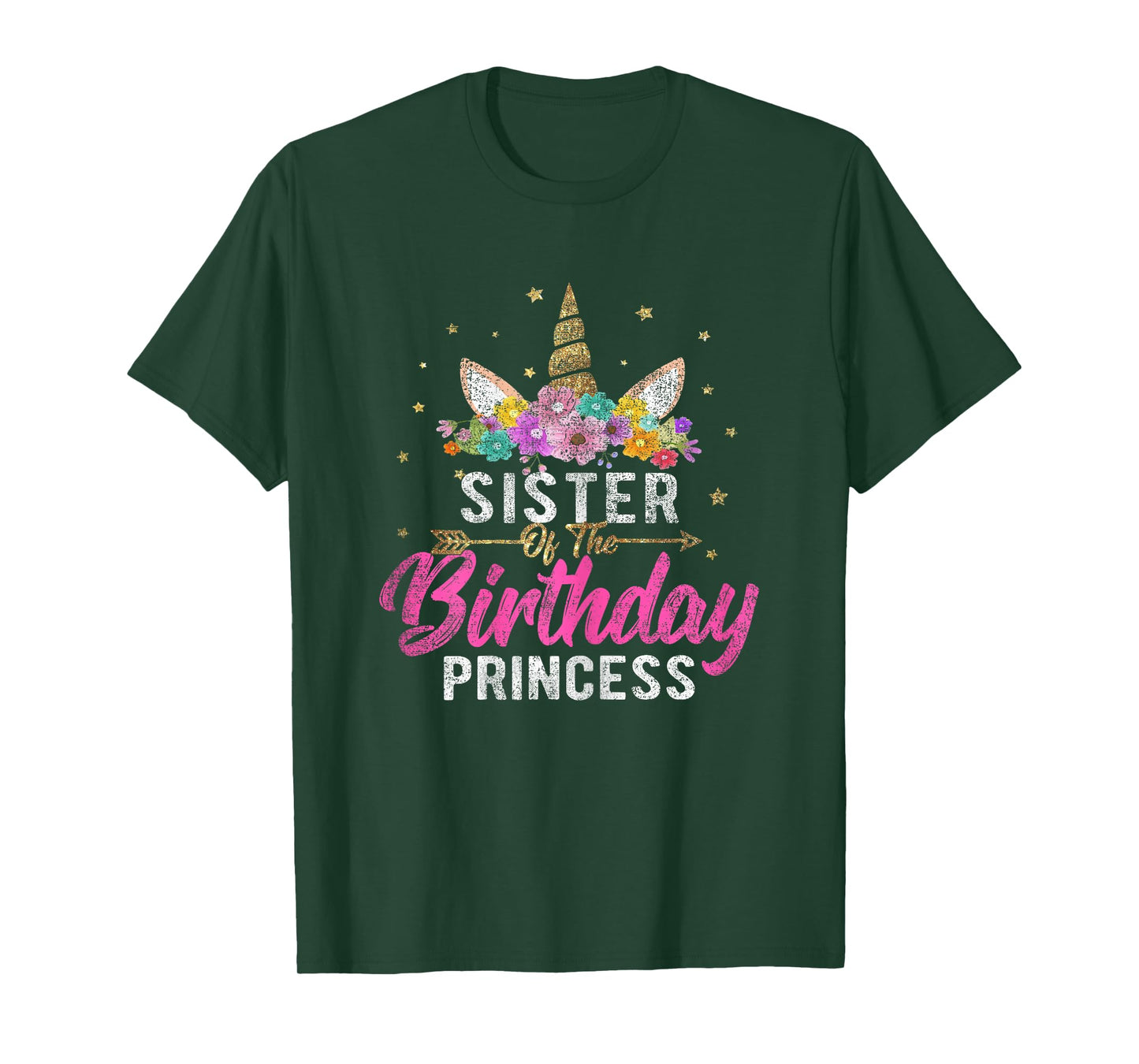 Unicorn Birthday Shirt Sister Of The Birthday Girl Tee Gift T-Shirt