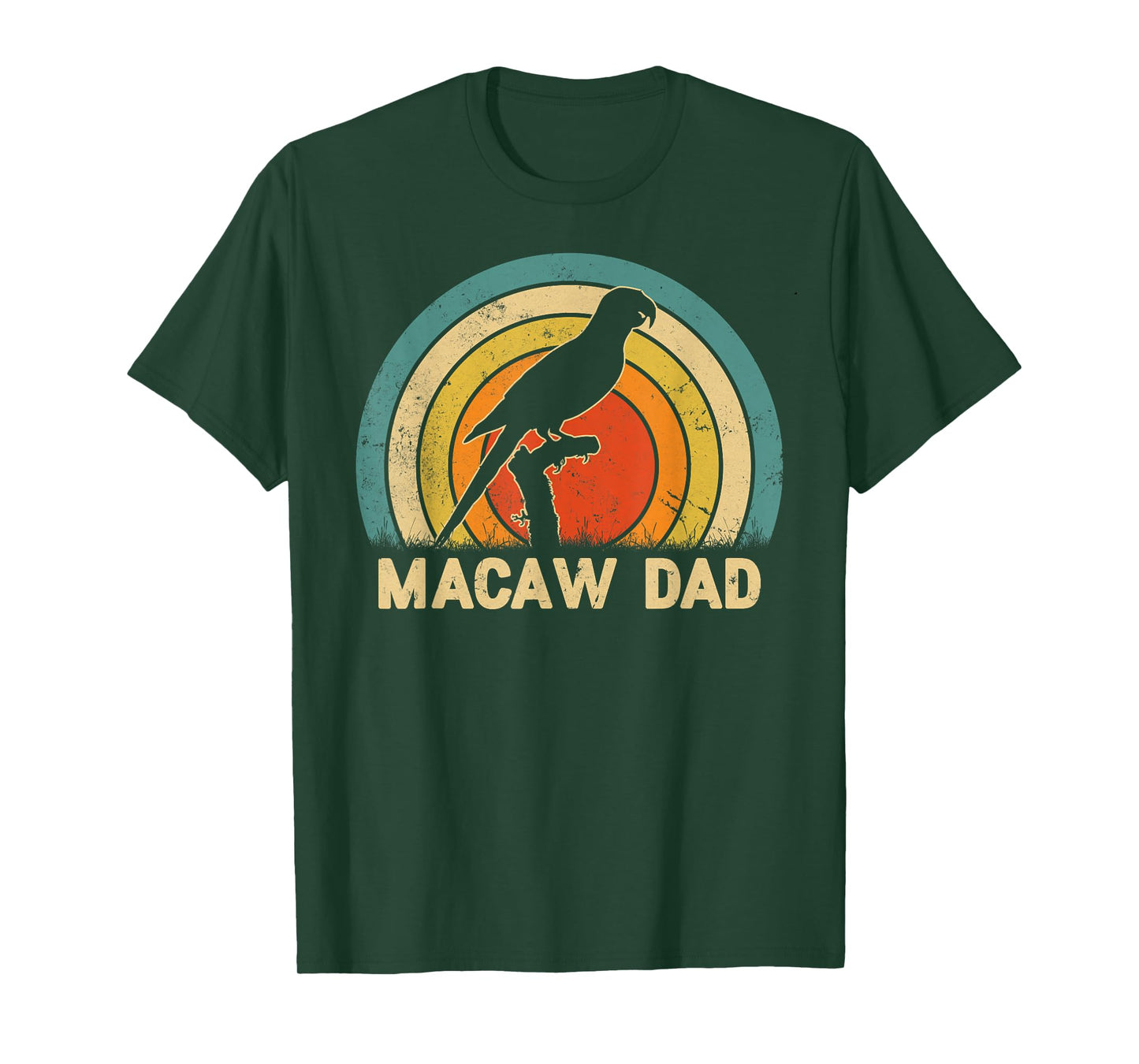 Macaw Dad Father's Day Vintage Style Macaw Bird Dad Daddy T-Shirt