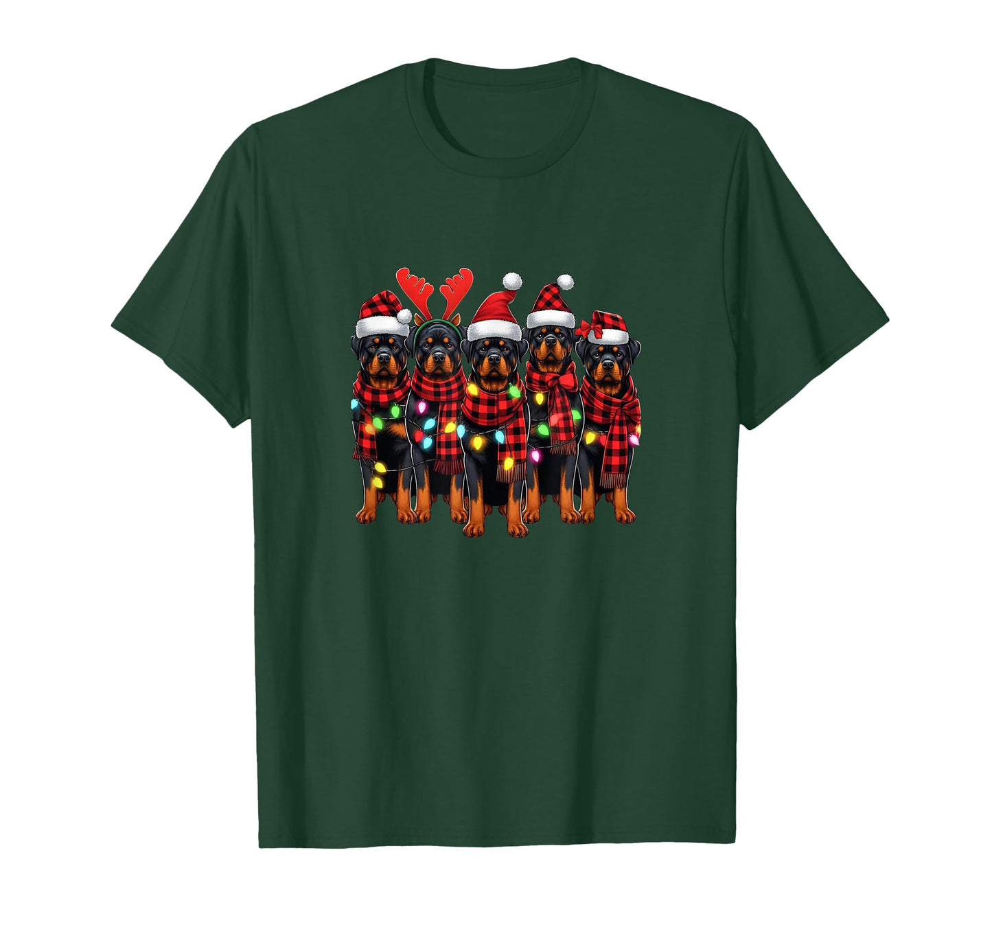 Rottweiler Christmas Rottweilers Xmas Rottweiler Lover T-Shirt