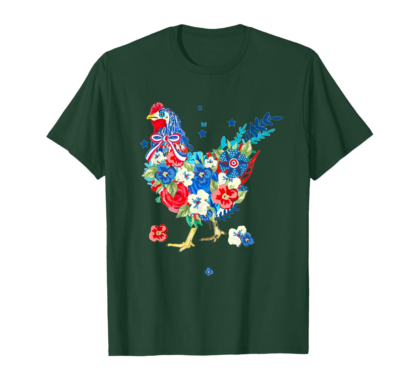 USA American Flag Chicken Lover 4th of July Patriotic Farmer T-Shirt