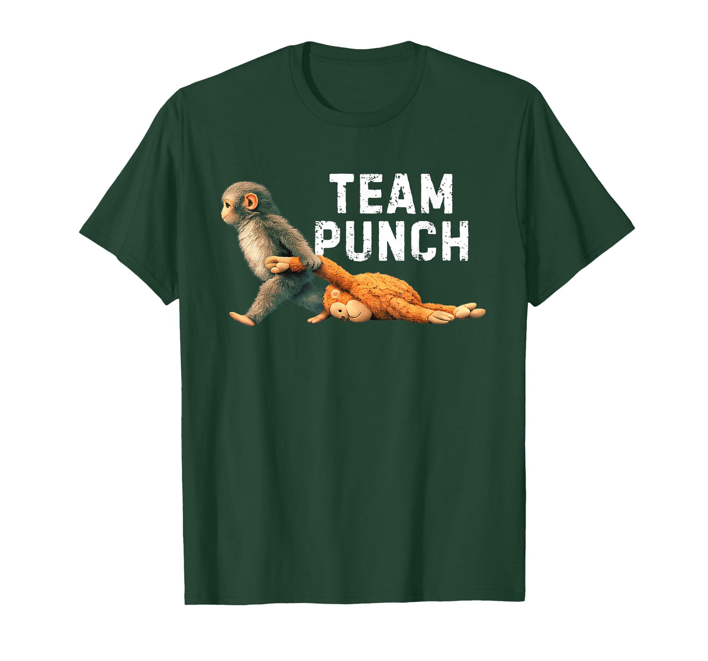 Team Punch Baby Monkey Punch Trend Meme Graphic T-Shirt - T-Shirt | Forest