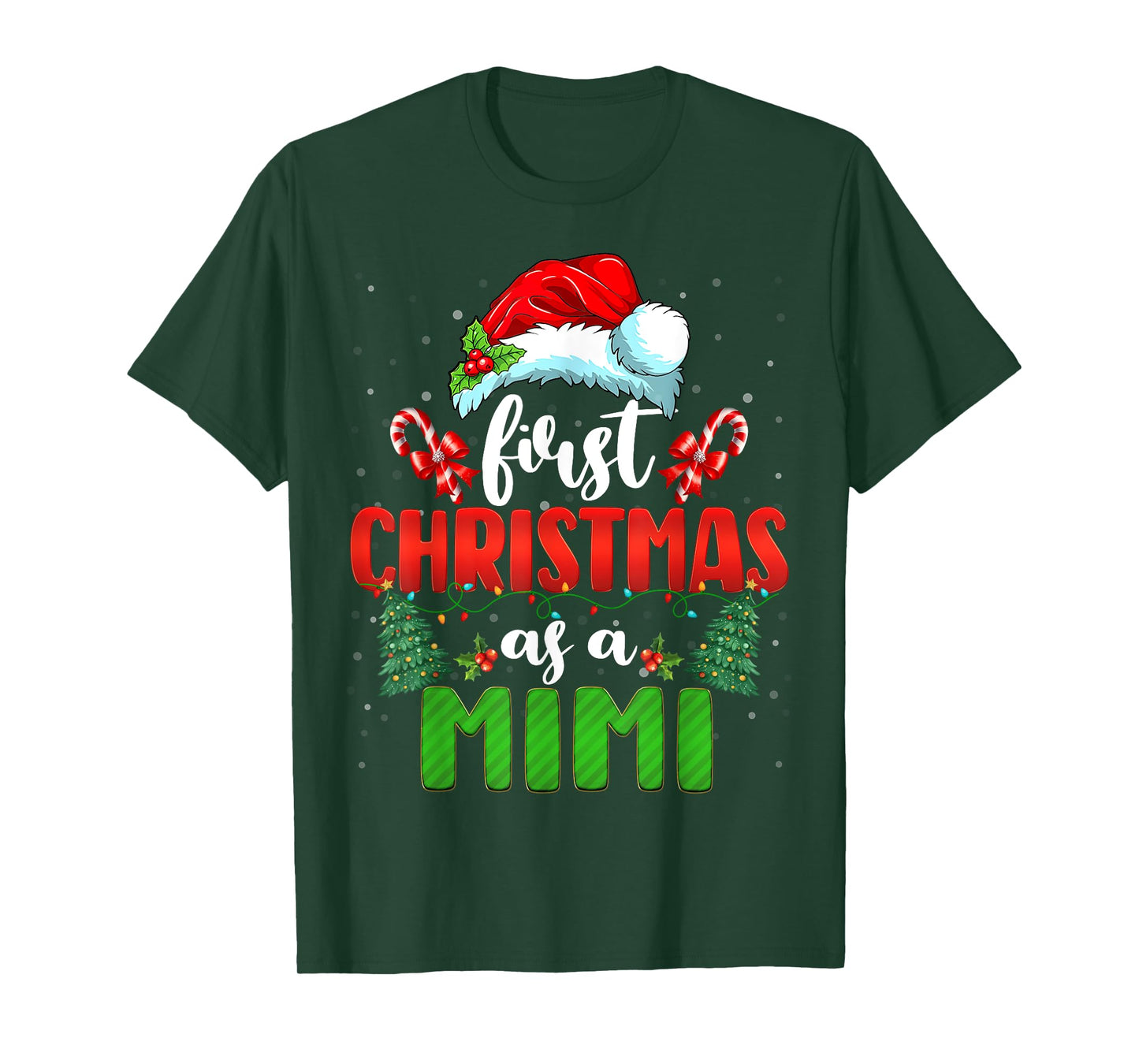 Announcement First Christmas As A Mimi New Mimi Family Xmas T-Shirt