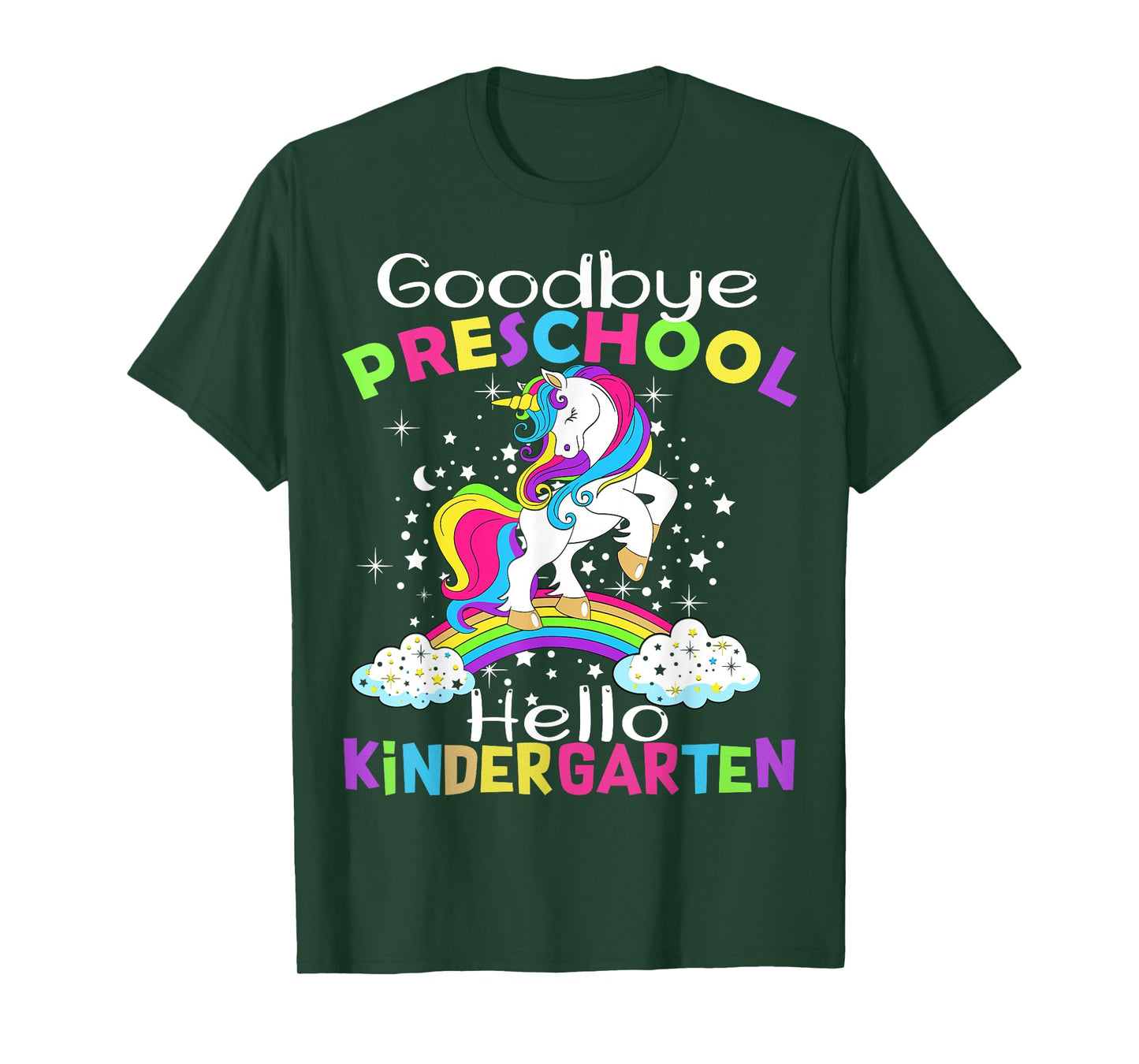 Goodbye Preschool Graduation Hello Kindergarten Prek Unicorn T-Shirt
