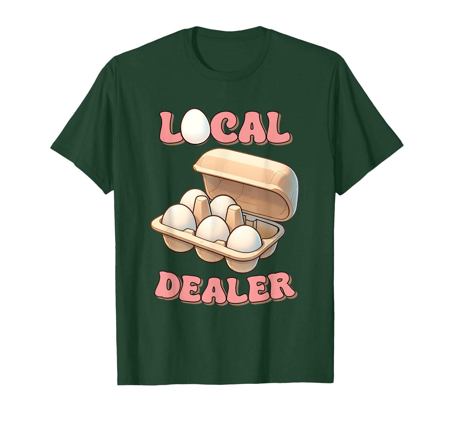 Local Egg Dealer Chicken Sustainable Farming T-Shirt, Small, Black
