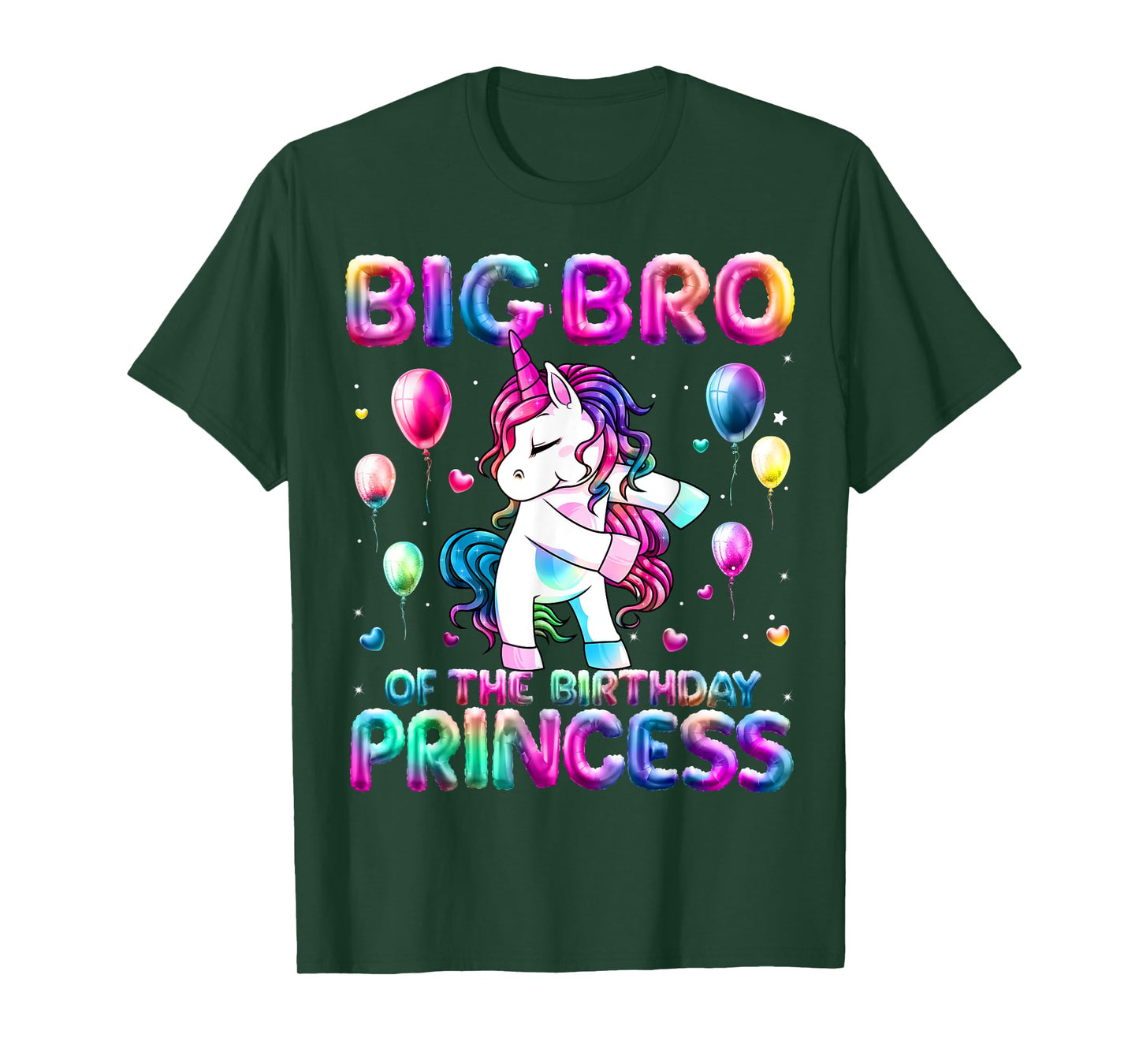 Brother of the Birthday Princess Girl Flossing Unicorn Bro T-Shirt