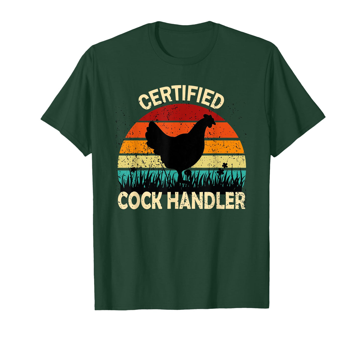 Funny Certified Cock Handler Funny Oddly Specific Meme T-Shirt, Small, Black