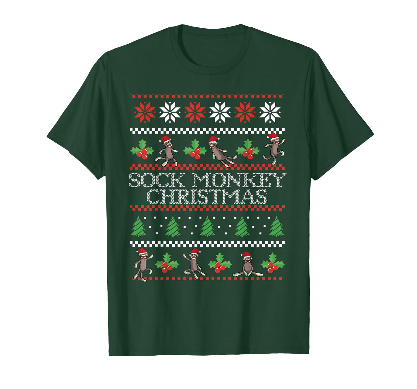 Sock Monkey Christmas Ugly Christmas Sweater T-Shirt
