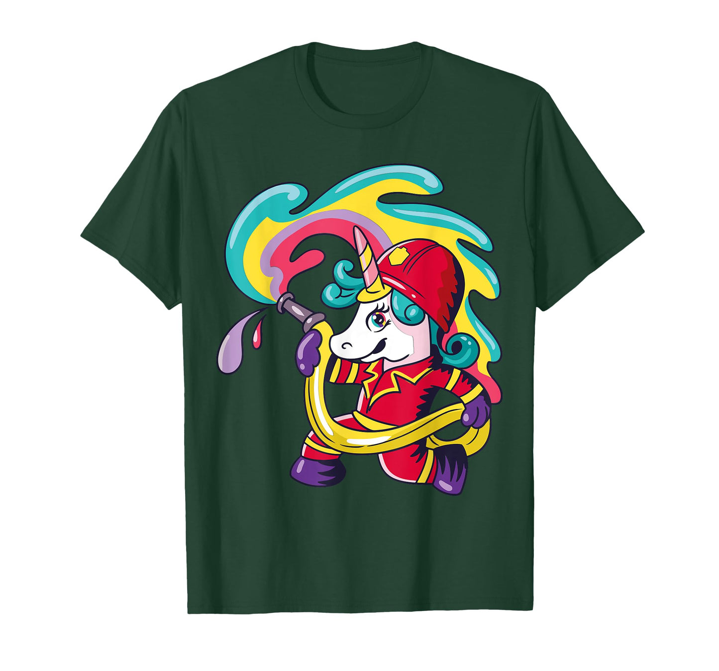 Volunteer Fire Brigade Unicorn Firefighter T-Shirt