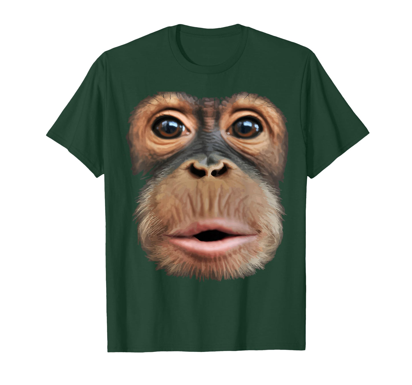 Monkey Face Breath Funny Men Women Halloween Costume T-Shirt