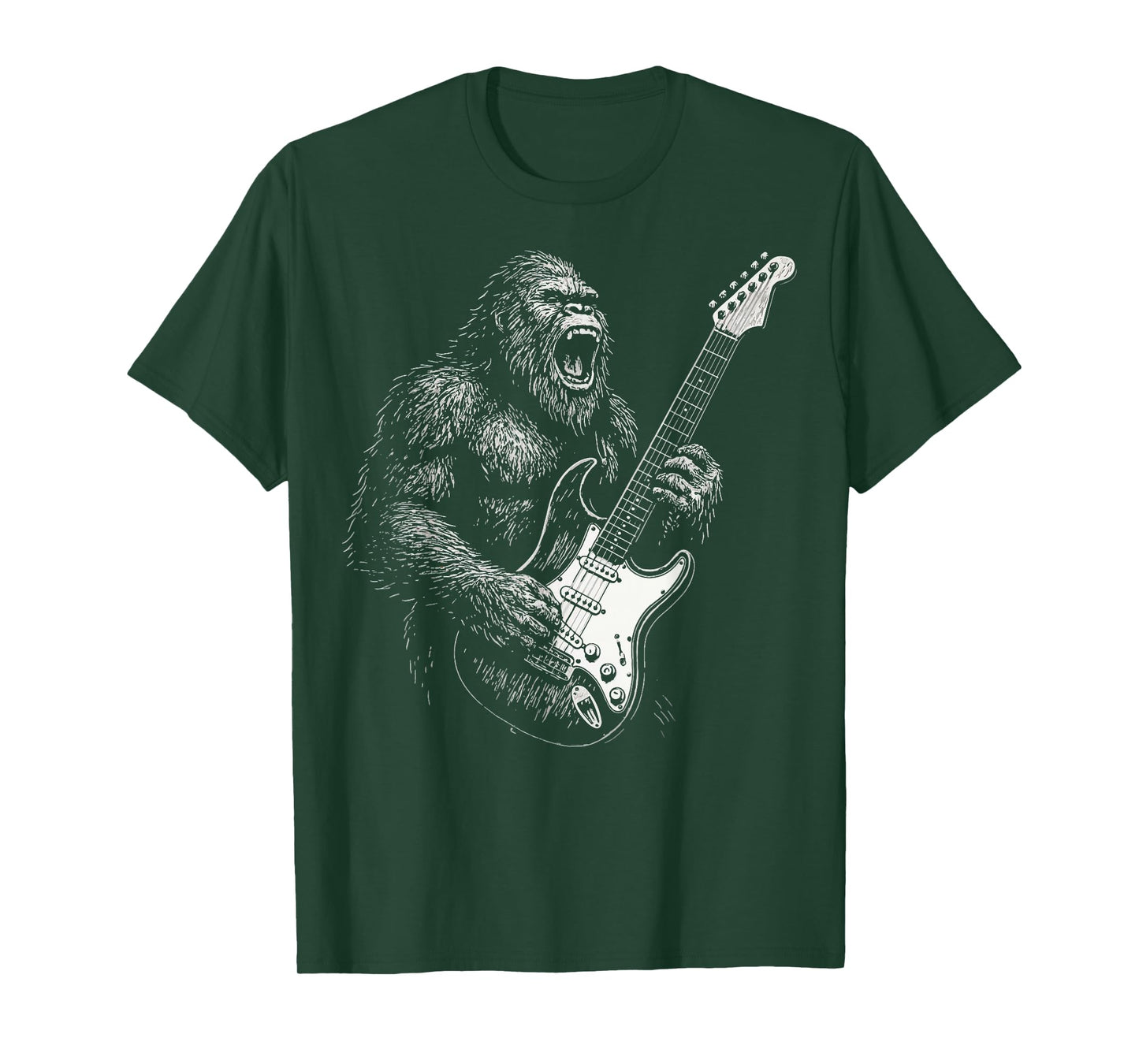 Bigfoot Playing Guitar Sasquatch T-Shirt