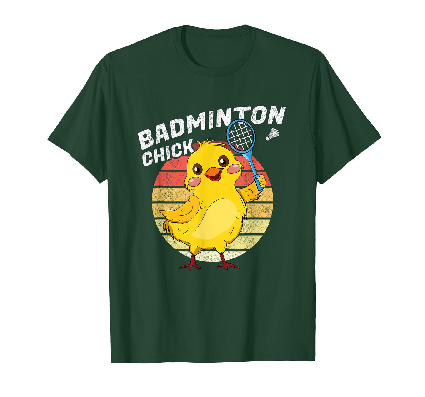 Badminton Chick Retro Chicken Birdie Women Badminton T-Shirt