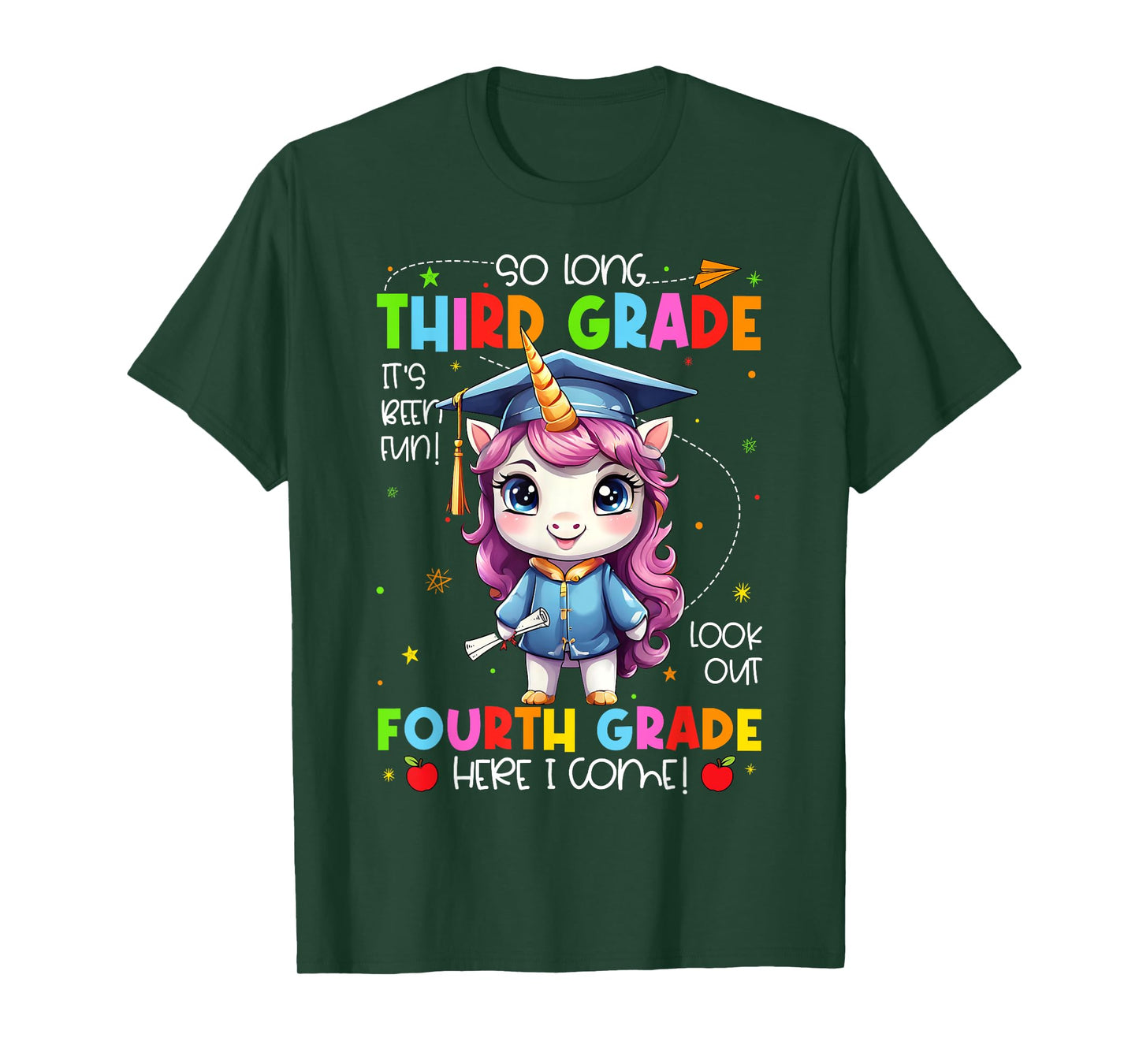 Unicorn So Long 3rd Grade Graduation Last Day Of School T-Shirt