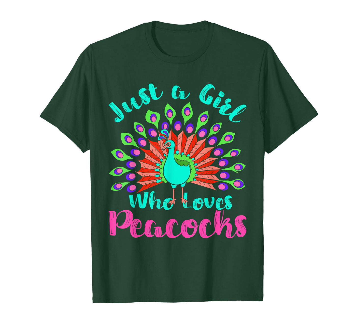 Decorative Bird Lover Women Just A Girl Who Loves Peacocks T-Shirt