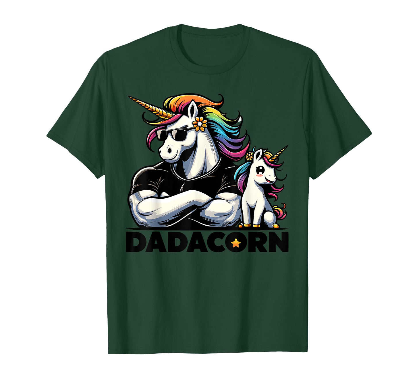 Dadacorn Unicorn Dad and Baby Unicorn, Father's Day Dadacorn T-Shirt