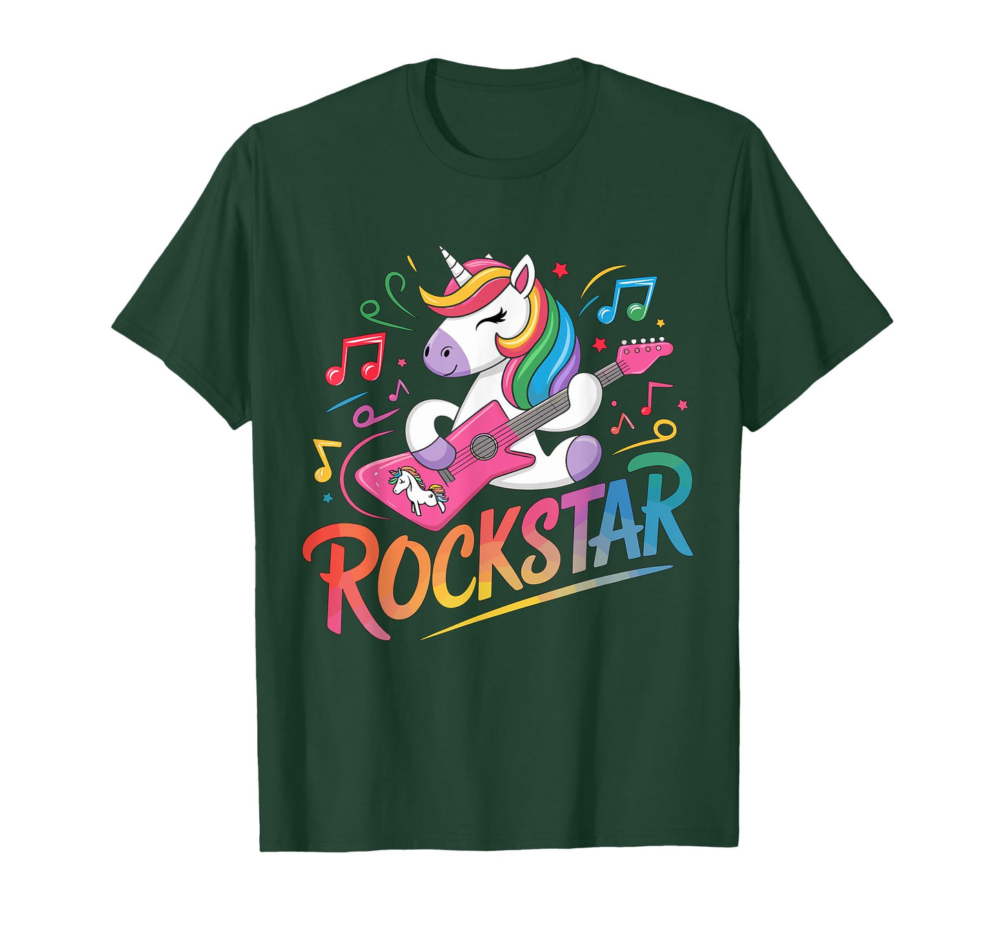 Rockstar Unicorn Guitar Guitarist T-Shirt