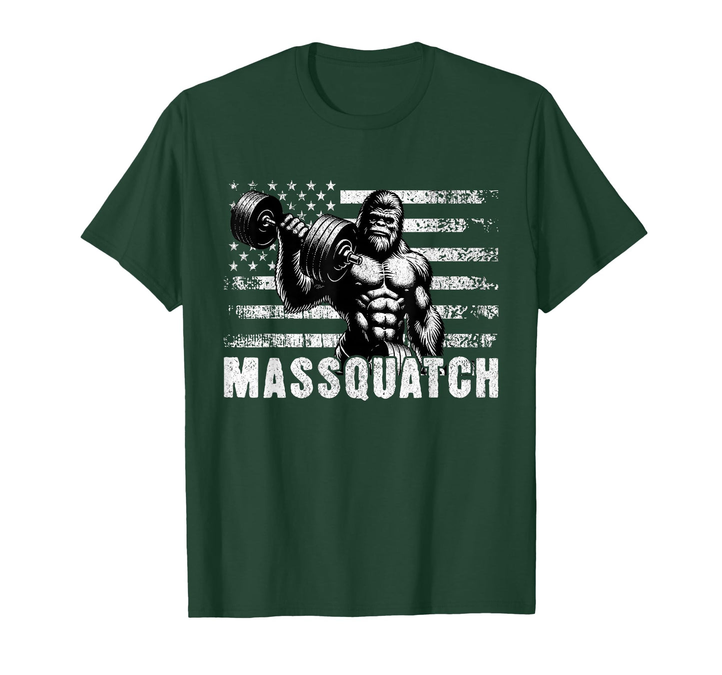 Big Foot Sasquatch Funny Weightlifting Massquatch Workout T-Shirt