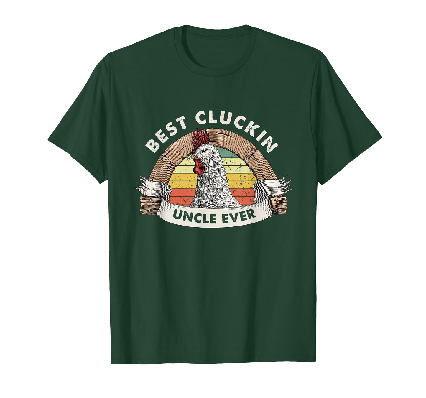 Best Cluckin Uncle Chicken Uncle Poultry Farmer Vintage T-Shirt